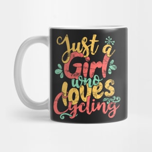 Just A Girl Who Loves Cycling - Cyclist Bicycle Gift design Mug